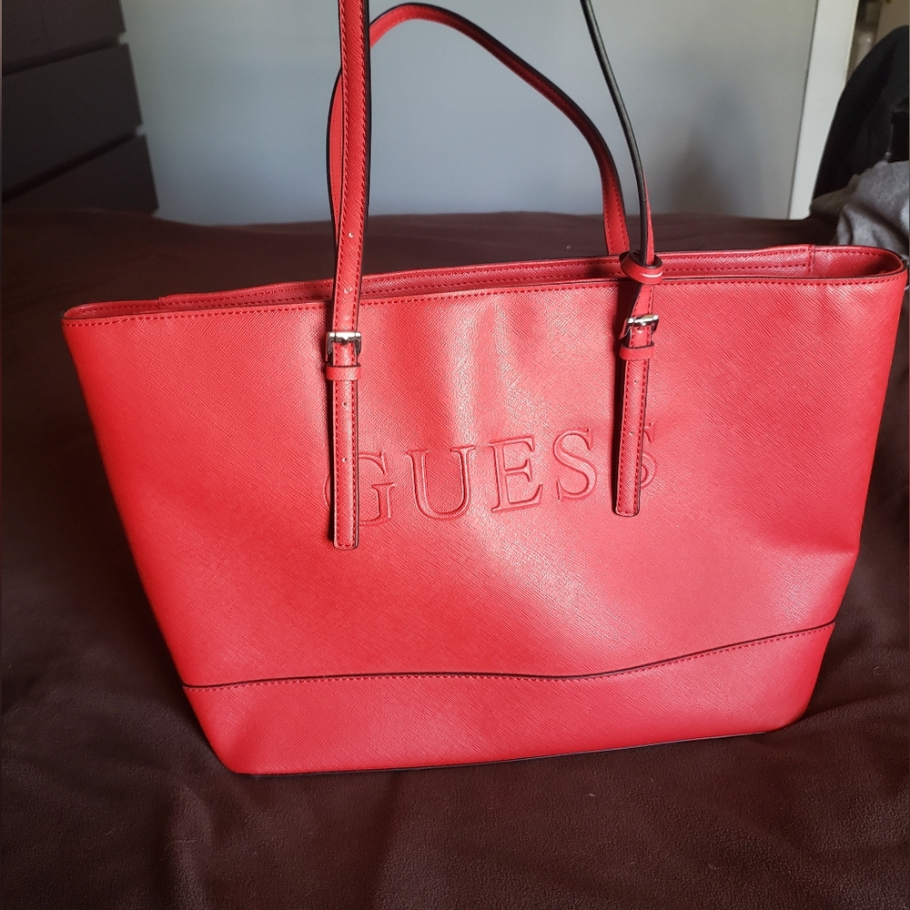Red Guess tote